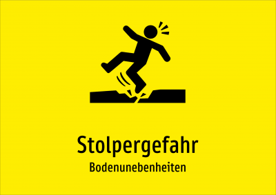 Stolpergefahr - Bodenunebenheiten