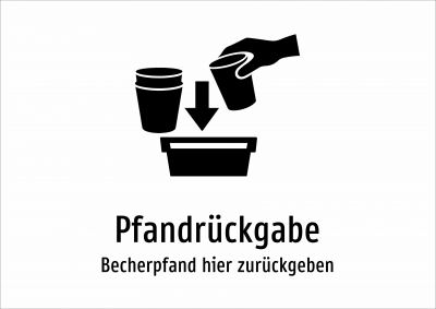 Pfandrückgabe - Becherpfand hier zurückgeben