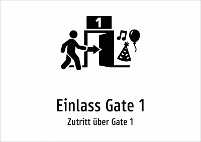 Einlass Gate 1 - Zutritt über Gate 1