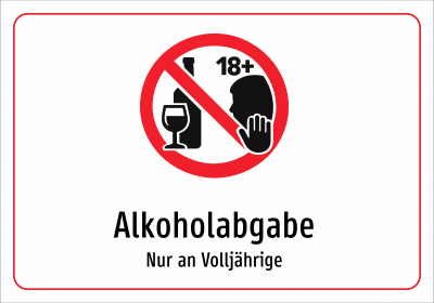 Alkoholabgabe - Nur an Volljährige