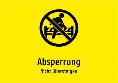 Absperrung - Nicht übersteigen