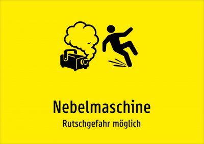Nebelmaschine - Rutschgefahr möglich