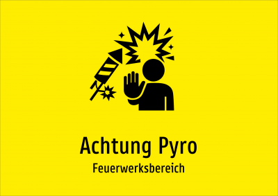 Achtung Pyro - Feuerwerksbereich