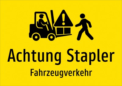 Achtung Stapler - Fahrzeugverkehr