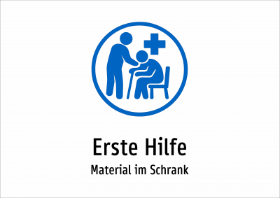 Erste Hilfe - Material im Schrank