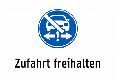 Zufahrt freihalten
