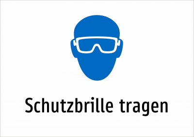 Schutzbrille tragen
