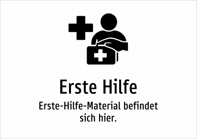Erste Hilfe - Erste-Hilfe-Material befindet sich hier.