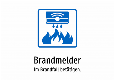 Brandmelder - Im Brandfall betätigen.