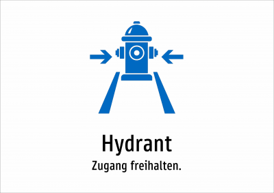 Hydrant - Zugang freihalten.