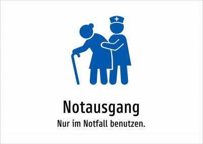 Notausgang - Nur im Notfall benutzen.