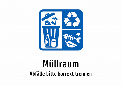 Müllraum - Abfälle bitte korrekt trennen