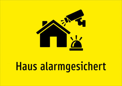 Haus alarmgesichert