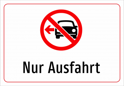 Nur Ausfahrt