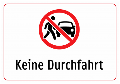 Keine Durchfahrt