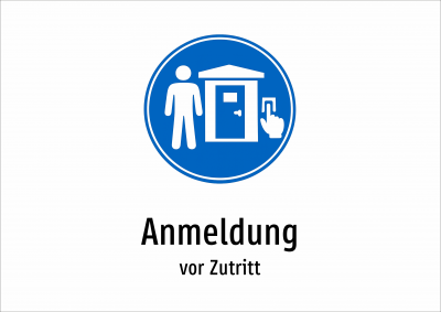 Anmeldung - vor Zutritt