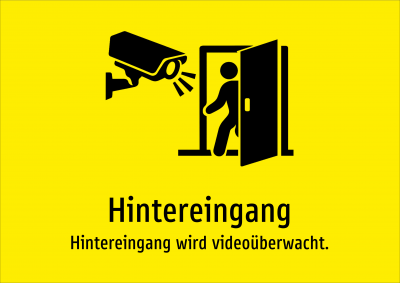Hintereingang - Hintereingang wird videoüberwacht.