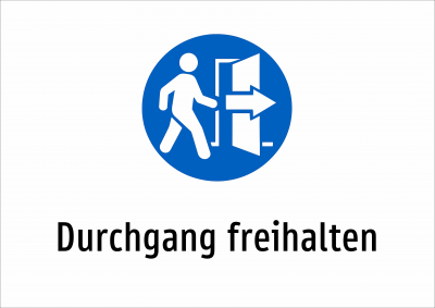 Durchgang freihalten