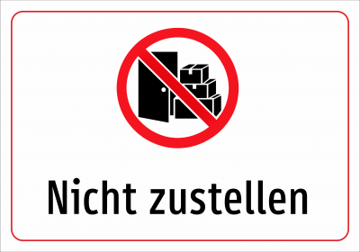 Nicht zustellen