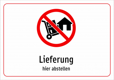 Lieferung - hier abstellen