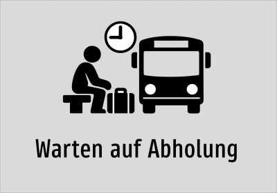 Warten auf Abholung