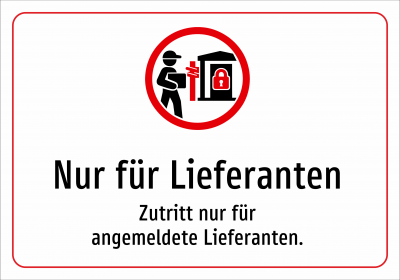 Nur für Lieferanten - Zutritt nur für angemeldete Lieferanten.