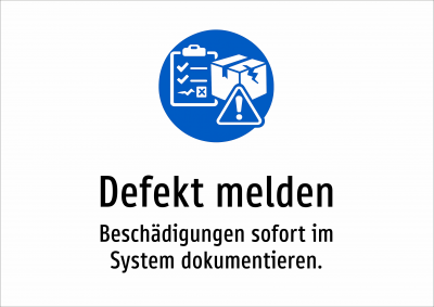 Defekt melden - Beschädigungen sofort im System dokumentieren.