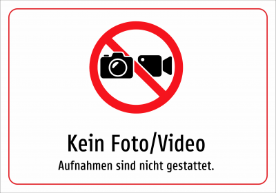 Kein Foto/Video - Aufnahmen sind nicht gestattet.
