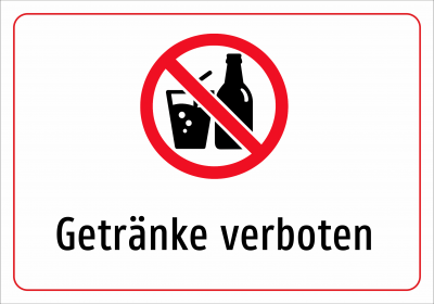 Getränke verboten