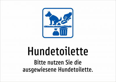 Hundetoilette - Bitte nutzen Sie die ausgewiesene Hundetoilette.