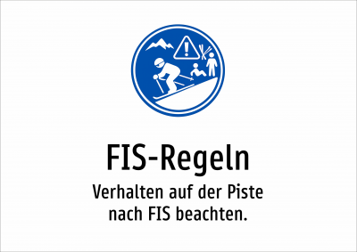 FIS-Regeln - Verhalten auf der Piste nach FIS beachten.