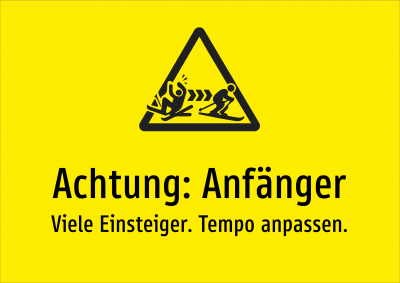 Achtung: Anfänger - Viele Einsteiger. Tempo anpassen.