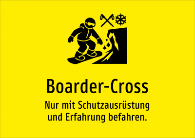 Boarder-Cross - Nur mit Schutzausrüstung und Erfahrung befahren.