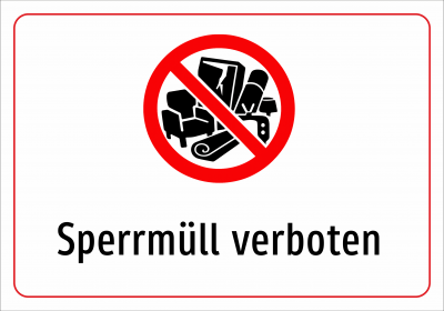 Sperrmüll verboten
