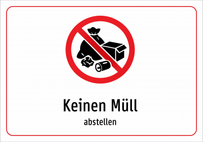 Keinen Müll - abstellen