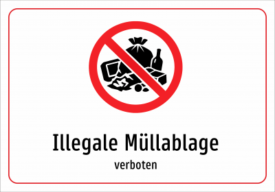 Illegale Müllablage - verboten