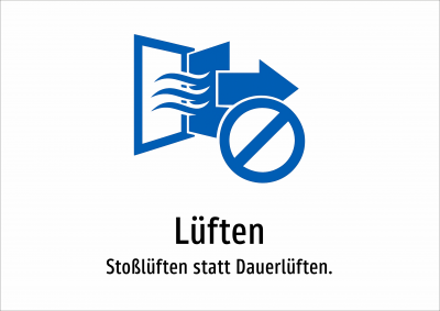 Lüften - Stoßlüften statt Dauerlüften.