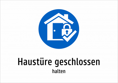 Haustüre geschlossen - halten