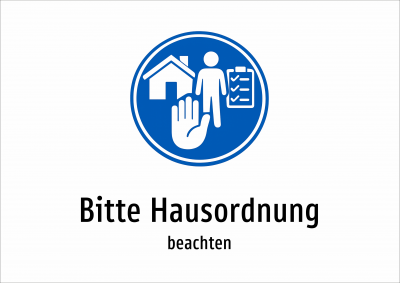 Bitte Hausordnung - beachten
