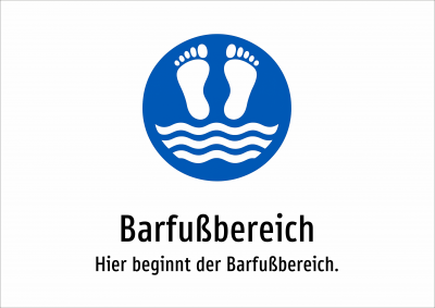 Barfußbereich - Hier beginnt der Barfußbereich.