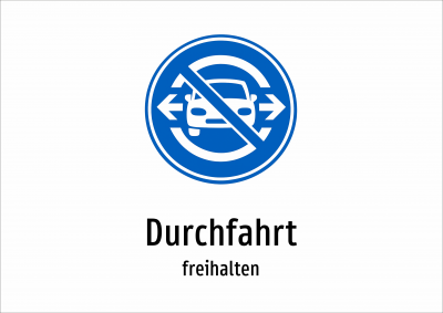 Durchfahrt - freihalten