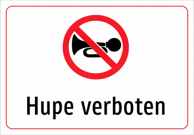 Hupe verboten