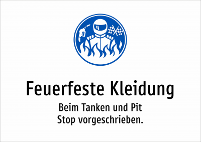 Feuerfeste Kleidung - Beim Tanken und Pit Stop vorgeschrieben.