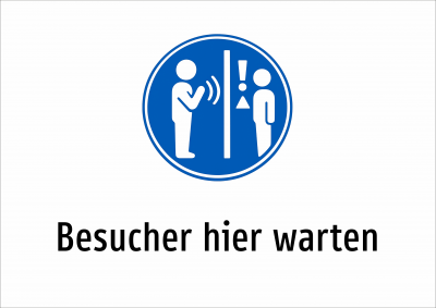 Besucher hier warten