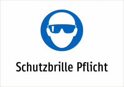 Schutzbrille Pflicht