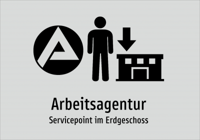 Arbeitsagentur - Servicepoint im Erdgeschoss