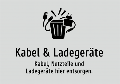 Kabel & Ladegeräte - Kabel, Netzteile und Ladegeräte hier entsorgen.