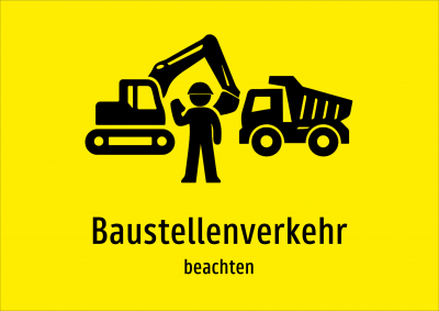 Baustellenverkehr - beachten
