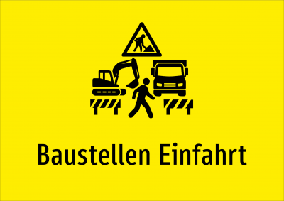 Baustellen Einfahrt