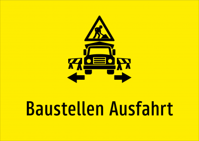 Baustellen Ausfahrt